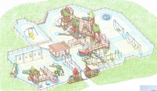 Colored rendering of what Kayla's Playground will look like when built!