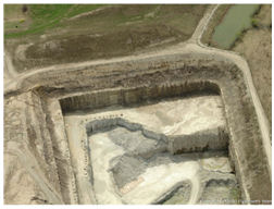 Aerial view of the southern end of the quarry, dated 2010