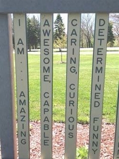 Buy a Custom Picket for fence surrounding Kayla's Playground! 